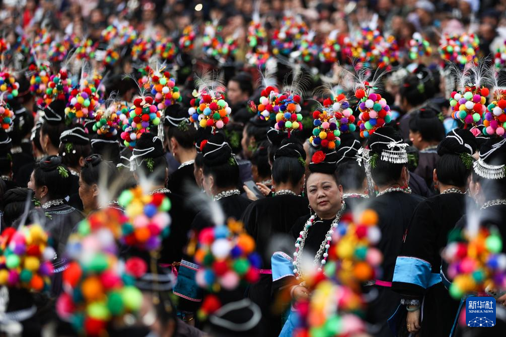 贵州榕江：侗族群众欢庆“萨玛节”